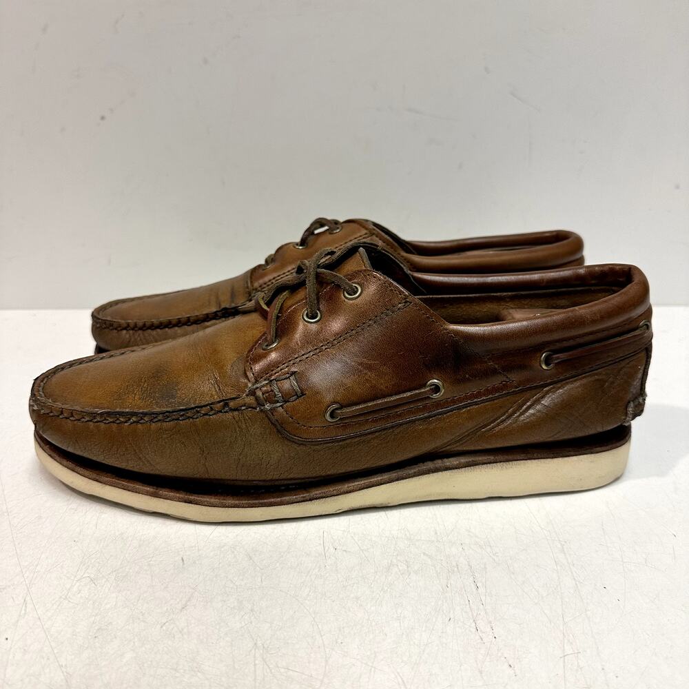 GUC Rancourt & Co. x Polo Ralph Lauren Natural Brown Boat Shoe Fleece Lined 12 D